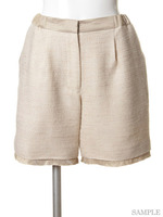 [Salon de Balcony]TWEEDxGLOSSY SHORT PANTS