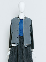 【Bonica Studio】刺繍入り異素材スタジャン