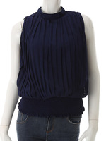 【CEDNIE】ハイネックプリーツトップス