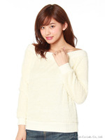 ラメボアニットオフショルプルオーバー