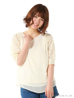 レーススリーブブラウス