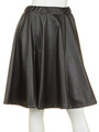 合皮フレアミディスカート