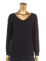 Vネックニットワイドトップス