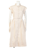 【Auntie　Rosa】　ベルト付ロングシャツOP