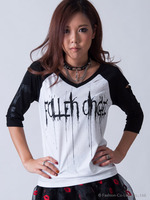 袖ダメージラグランT