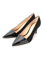 FABIO RUSCONI エナメル×スエードパンプス