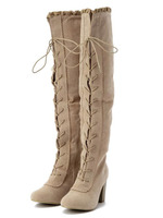 【Penderie】レースアップニーハイブーツ