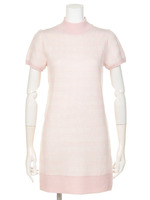 ギンガムチェックハイネックニットOP