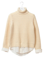 シャツドッキング畦ニット