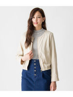 ノーカラーブルゾン