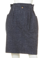 【mystic】MIX起毛ヒザ丈タイトスカート