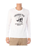 ドクロ柄プリントデザインロングTシャツ