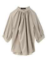 SACRA 七分丈パフスリーブギャザーブラウス