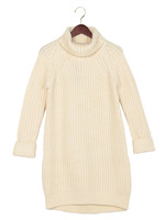 JC ニット畦タートルラグランワンピース
