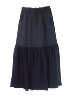 satin×chiffon　longskirt