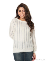 【dazzlin】アンゴラストライプニットトップ