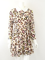 ヒョウ襟付ワンピ