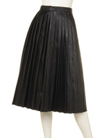 フェイクレザープリーツミドルSK