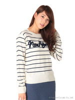 NEW　YORK　ロゴボーダーニット
