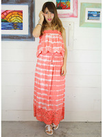 トロピカルフラワー刺繍ドレス