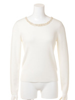 衿ぐりパールプルオーバー