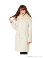 フェイクファーツキシャギーコート