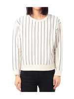 ピンストライプ裏起毛カットソー