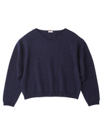 凹凸ケーブル柄ニットプルオーバー