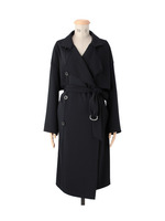 ダブルサテン トレンチ風コート