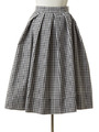 ギンガムタックフレアスカート