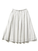 コットンリネン　ストライプスカート
