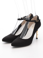 【REZOY】星スパイクヒールアンクルストラップ付パンプス