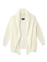 ビックカラーリブニットカーディガン