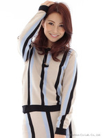 ストライプニットトップス