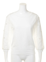 パーツonフラワーレースニット