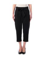 リボン使いペグトップクロップドパンツ