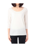 七分袖ラメコードカットソー