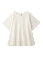 [L]ラウンドネックフレアカットソー