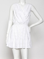 刺繍レースカシュクールワンピ