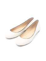 スカラップフラットパンプス