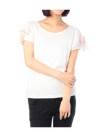 袖リボンカットソー