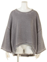 裏毛オパールショート丈プルオーバー【Planet blue】