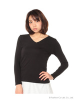 Vネック長袖Ｔシャツ