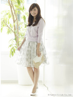 フラワージャガードスカート