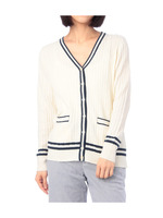 綿麻ケーブルニットカーディガン