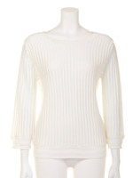 【mystic】ストライプコットンレーヨンプルオーバー