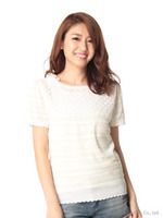 12GすかしレースヨークボーダーP/O/コン