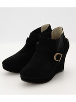 2WAYサイドゴアウエッジブーツ/ベージュ系(052)