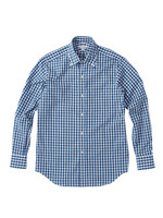 50/-ギンガムシャツカジュアル/ブルー系(893)