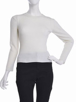 Basicリブクルーネックプルオーバー/アイスブルー